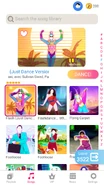Flash (Just Dance Version) on the Just Dance Now menu (phone)