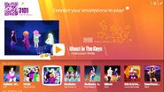 Ghost In The Keys on the Just Dance Now menu (2017 update, computer)