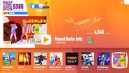 Peanut Butter Jelly on the Just Dance Now menu (2017 update, computer)