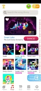 Swan Lake on the Just Dance Now menu (phone)