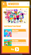 Newsfeed for the "Just Dance From Home!" playlist