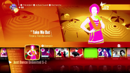 Take Me Out on the Just Dance 2018 menu