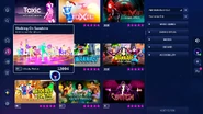 Walking on Sunshine on the Just Dance 2023 Edition menu (pre-release copies)