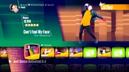 Cantfeelmyface jd2018 menu.png (998 KB) Can’t Feel My Face on the Just Dance 2018 menu