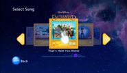 That’s How You Know on the Just Dance: Disney Party menu