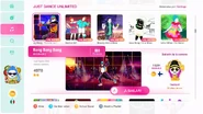 Bang Bang Bang (Extreme Version) on the Just Dance 2020 menu
