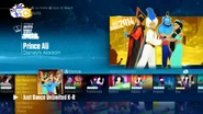 Prince Ali on the Just Dance 2017 menu