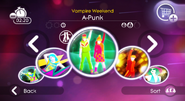 A-Punk on the Just Dance 2 menu