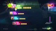 Just Dance 2015 scoring screen