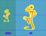 Comparison between the original and updated versions of the pictogram for Gold Move 2 (the latter is more centered)