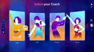 Just Dance 2024 Edition coach selection screen