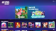 Love Is All on the Just Dance Now menu (original, computer)