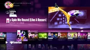 You Spin Me Round (Like A Record) on the Just Dance 2017 menu (no menu colors)