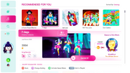 7 rings on the Just Dance 2020 menu (8th-gen)