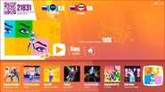 Bang on the Just Dance Now menu (2017 update, computer)