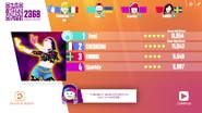 Just Dance Now scoring screen (2017 update)