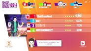 Just Dance Now scoring screen (2017 update)