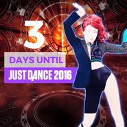 Adameve on the "3 days left" countdown for the release of Just Dance 2016