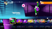 Good Feeling on the Just Dance 2018 menu