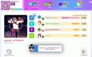 Just Dance Now scoring screen (2020 update)