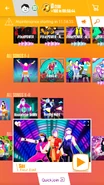 Sax on the Just Dance Now menu (2017, phone)