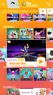 Beauty And A Beat on the Just Dance Now menu (2017 update, phone)