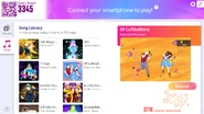 99 Luftballons on the Just Dance Now menu (2020 update, computer)
