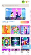 Samba de Janeiro (Samba Version) on the Just Dance Now menu (phone)