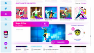 Shape of You on the Just Dance 2019 menu