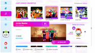 Jambo Mambo on the Just Dance 2019 menu