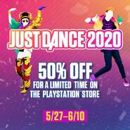 Just Dance 2020 50% off sale promotional image (PS4)