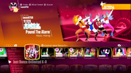 Pound The Alarm on the Just Dance 2018 menu