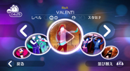 VALENTI on the Just Dance Wii menu