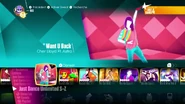 Want U Back on the Just Dance 2018 menu