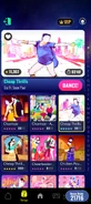 Cheap Thrills on the Just Dance Now menu (2024 update, phone)