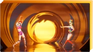 P1 and P2 on the icon for the Just Dance Now playlist "Goodbye Summer!"
