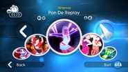 Pon de Replay on the Just Dance: Summer Party menu