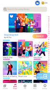 Stop Drop Roll on the Just Dance Now menu (phone)