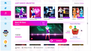 Heart of Glass on the Just Dance 2019 menu