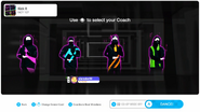 Just Dance 2021 coach selection screen (controller}