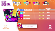 Just Dance Now scoring screen (2017 update)