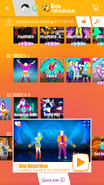 Soul Bossa Nova on the Just Dance Now menu (2017 update, phone)