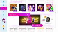 Done For Me on the Just Dance 2019 menu