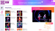 Promiscuous on the Just Dance Now menu (2020 update, computer)