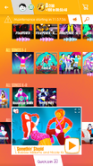 Somethin’ Stupid on the Just Dance Now menu (2017 update, phone)