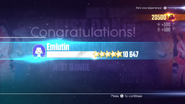 Just Dance 2016 scoring screen (8th-gen)