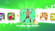 The Lion Sleeps Tonight on the Just Dance 2018 menu (Kids Mode)