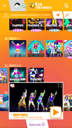 Swish Swish on the Just Dance Now menu (2017 update, phone)