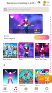 Error on the Just Dance Now menu (2020 update, phone)