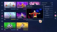 Sugar Dance on the Just Dance 2023 Edition menu
